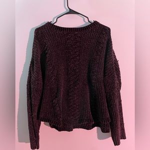 SONOMA VELVET KNIT PURPLE WOMENS SWEATER SOFT COMFORTABLE CUTE KNITTED SWEATER🍀